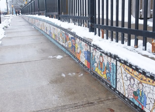 section on Bathurst Street with mosaic by Cristina Delago, 