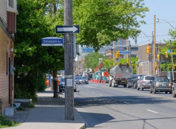 Dupont street looking west from Delaware Ave