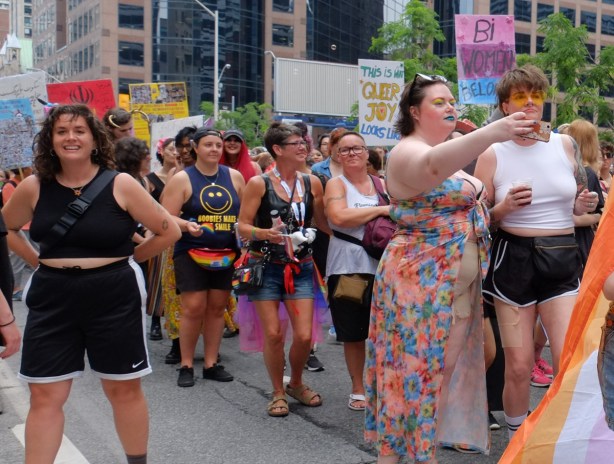 women walking in dyke march