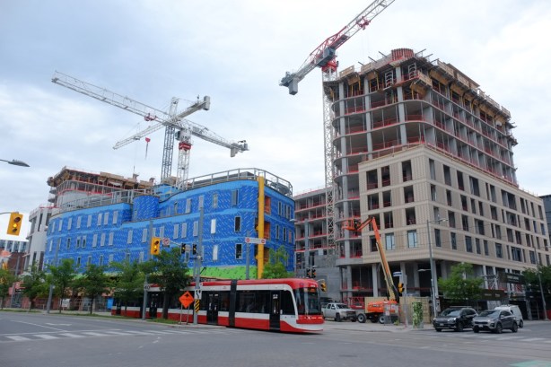 northeast corner of Cherry and Mill, new development, Anishnawabhe medical center, other buildings, 