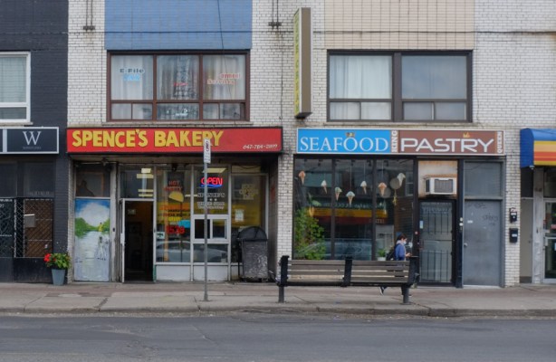 stores on Eglinton Ave West in Toronto, Spences Bakery, seafood, pastry, 