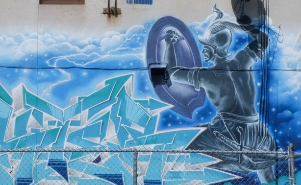 painting of greek god of war, Aries, by Nick Sweetman