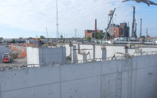 new concrete building being constructed on eastern ave