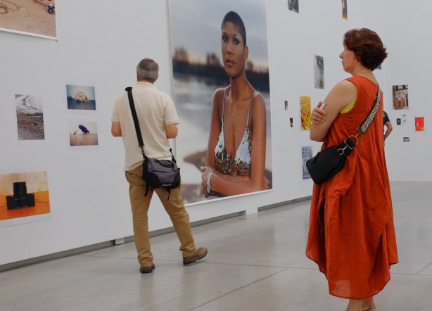 people in an art gallery