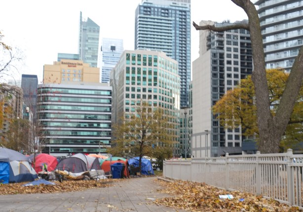 homeless encampment in clarence park 