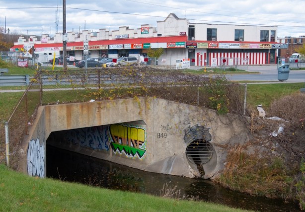 bridge over creek at Nugget Ave
