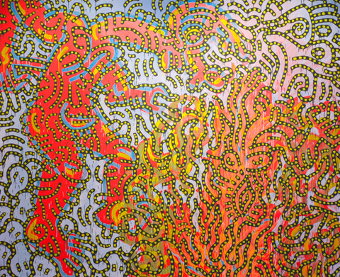 Keith Haring painting at the Art Gallery of Ontario, AGO,