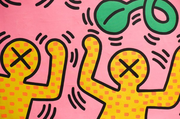 part of Keith Haring painting at the Art Gallery of Ontario, AGO,