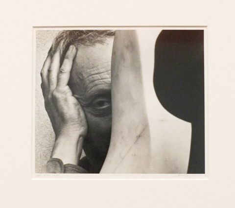 at art gallery of ontario, exhibit of black and white portraits by arnold newman of french sculptor jean arp
