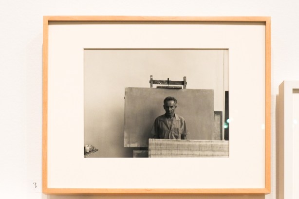 black and white portrait by Arnold Newman, of artist Moshe Kupferman