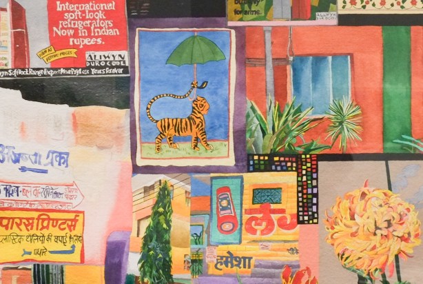 close up of a piece of art, a tiger, 