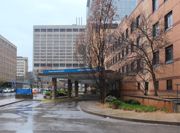 Gerrard street entrance to Toronto General Hospital