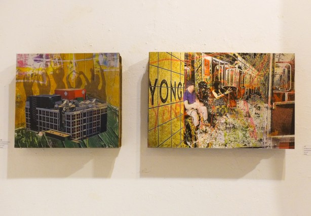 artwork on the wall of Gallery 1313, 2 photos