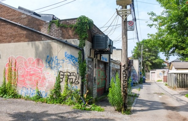 garages in alley