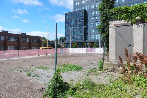 vacant lot on river street, buildings already demolished, stalled redevelopment