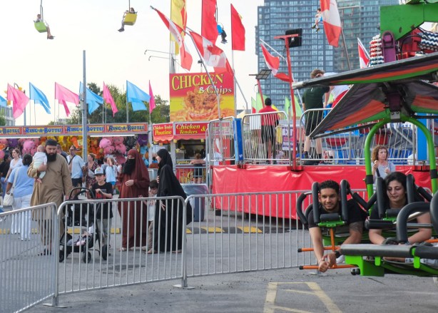 CNE midway, people and rides