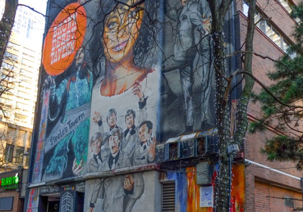 Brown Derby tavern and Steeles tavern part of mural