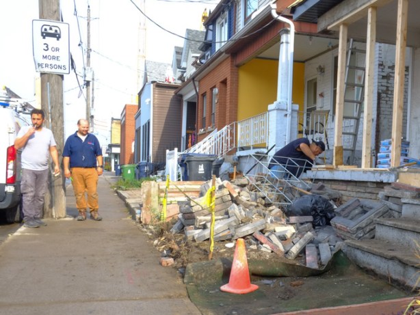 reconstruction of a front porch