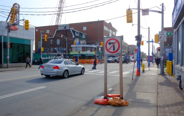 looking south on Pape from beside Pape TTC subway station