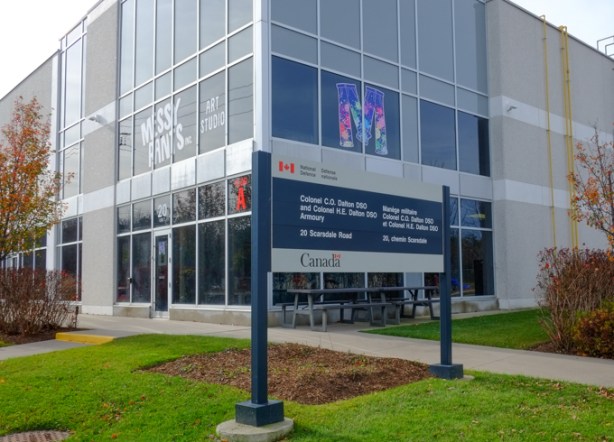 sign in front of building,