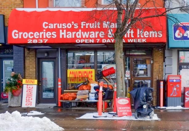 front of Caruos Fruit Market, Groceries, Hardware and Gift Items