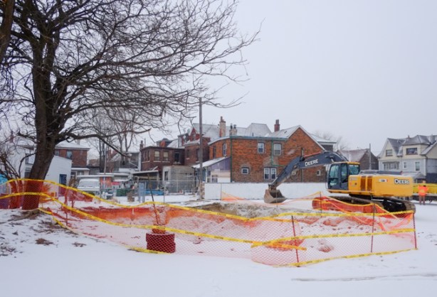construction site on Dufferin, just north of Dundas