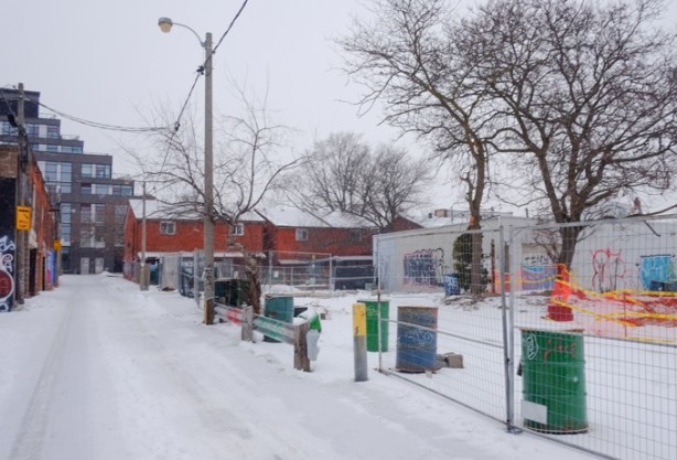 construction site on Dufferin, just north of Dundas