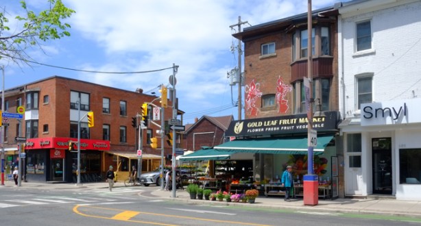 Gold Leaf Fruit market on the northeast corner of Palmerston and Bloor. 