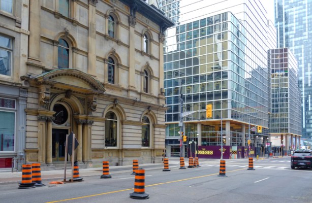 Yonge at Wellington, east side. 