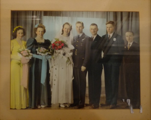 photo of a wedding party, from Something Old Something New, a collection of wedding photos over the years, collected by Stephen Bulger and Catherine Lash, and then donated to the TMU Image Centre