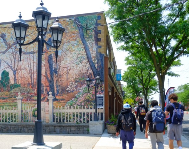 one of the Islington heritage murals