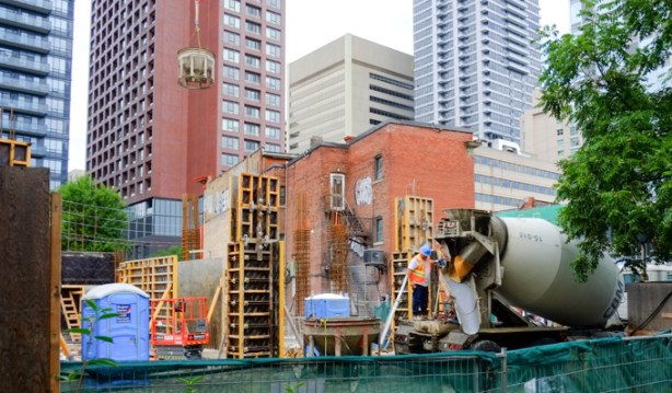 workman at a construction site