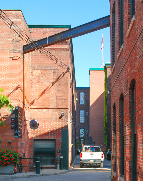part of old carpet factory, exterior,