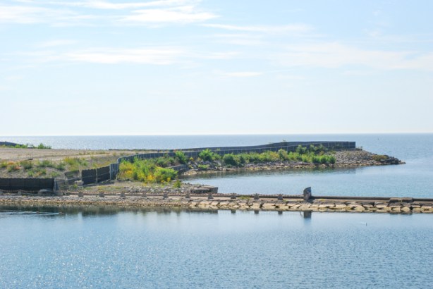 west island of ontario place after having been cleared of everything