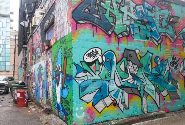 street art painting, graffiti alley