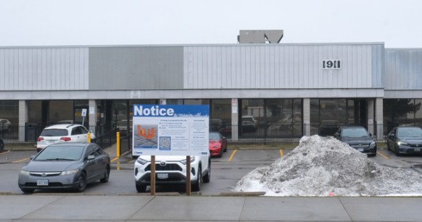 redevelpoment notice at 1911 elginton east