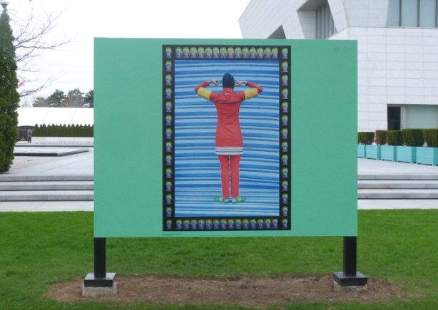 photo by Hassan Hajjaj, CONTACT photography festival exhibit, Aga Khan Park, Arab women boxers