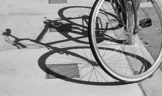 a bike and its shadow