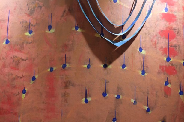 part of an artwork by jason baerg,in an art gallery