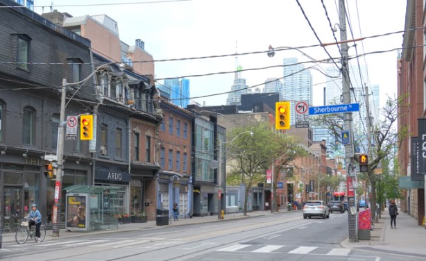 south side of King street, looking west from Sherbourne