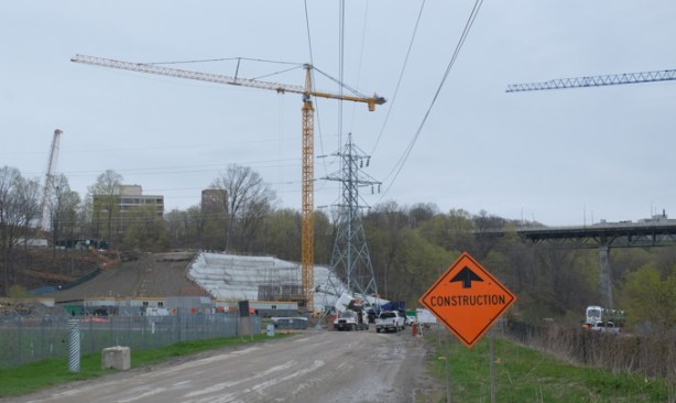 ontario line construction in don valley, 