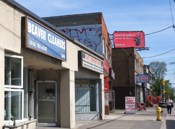 Beaver Cleaners on Bathurst St., also The Inside Scoop ice cream shop