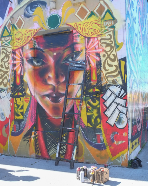 mural by Rowell Soller, woman