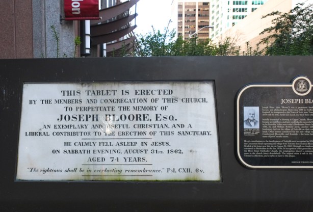 stone tablet memorial to Joseph Bloore that used to be in a church