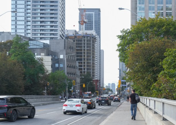 bridge, sherbourne street over the Rosedale ravine