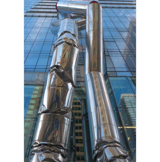metal sculpture on Bloor Street, Safe hands by Ron Arad